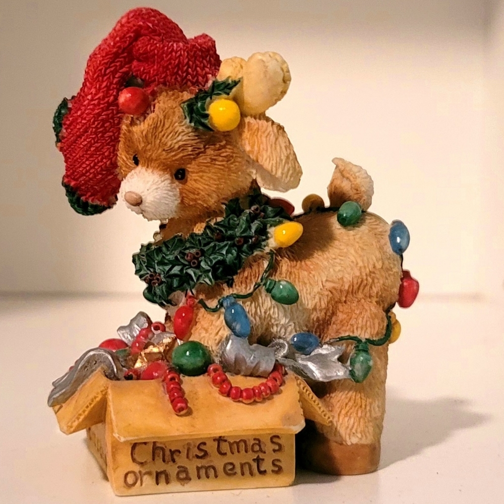 Vintage Enesco Special Deerlivery Reindeer Figurine